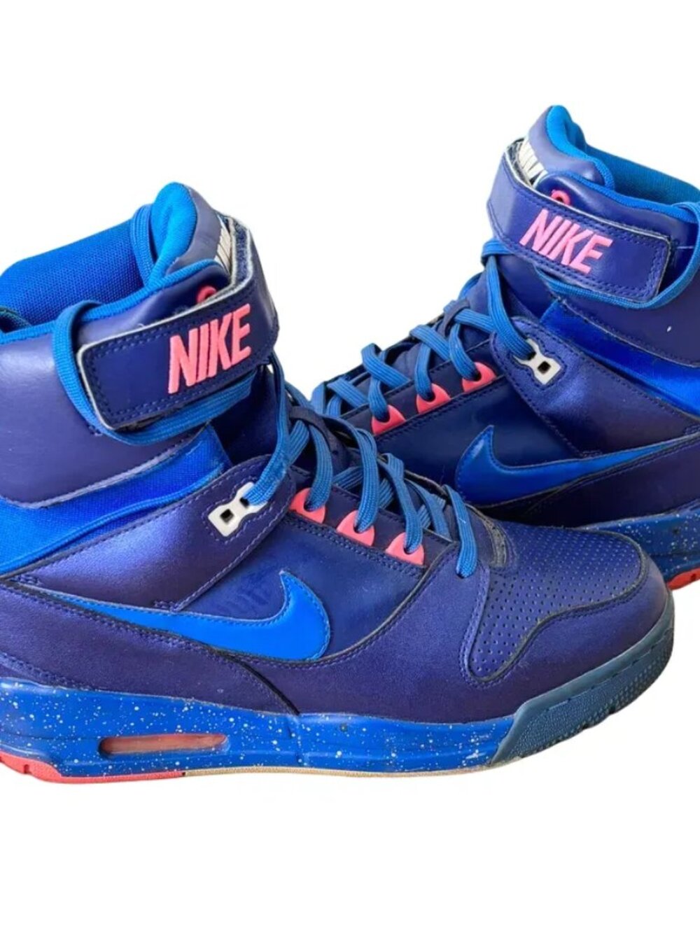 NIKE Air Revolution Sky Hi Hidden Wedge Sneakers  Blue Pink  RARE  SZ 10